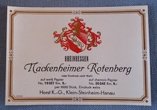 Usado, Etiqueta De Vino Antigua Etiqueta Modelo Etiqueta Nackenheimer Rotenberg Diseño? comprar usado  Enviando para Brazil