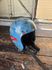 Capacete de motocicleta vintage dos anos 1960/1970 corrida de motociclista sem certeza de marca? comprar usado  Enviando para Brazil