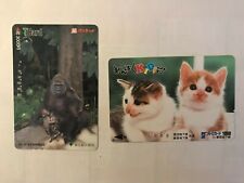 Usado, Phonecards from Japan : Lot of 2 Pussy Cat & Gorilla phonecard 猫とゴリラ comprar usado  Enviando para Brazil