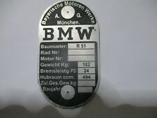 Typenschild bmw r51 gebraucht kaufen  Deutschland