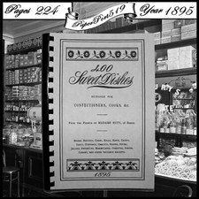 1895 400 sweet dishes Vintage Cook Book 245 Pages, usado comprar usado  Enviando para Brazil