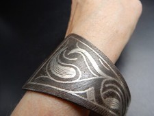 Bracelet manchette vintage d'occasion  Saint-Révérien