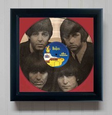 Caixa de sombras Beatles Yellow Submarine emoldurada dourada gravada LP, usado comprar usado  Enviando para Brazil