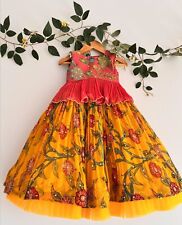 Vestido de festa infantil pronto para meninas lehenga choli vestido de grife feminino indiano Eid, usado comprar usado  Enviando para Brazil