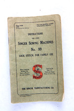 Máquina de costura vintage SINGER manual de instruções nº99,, usado comprar usado  Enviando para Brazil