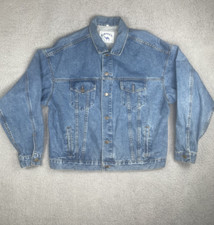 Jaqueta masculina vintage camelo XL azul denim motociclista bordada jeans anos 90 comprar usado  Enviando para Brazil