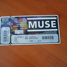 Muse ticket stub for sale  STOKE-ON-TRENT