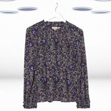 Blusa Feminina Ex Fat Face Manga Longa Inspirit Floral Preta comprar usado  Enviando para Brazil