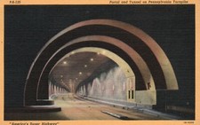 Cartão postal vintage década de 1920 vista à noite luzes de vapor de sódio The Tunnel Roadway, usado comprar usado  Enviando para Brazil