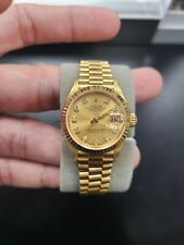 Relógio Rolex feminino ouro amarelo 18K Datejust President mostrador de diamante de fábrica 69178, usado comprar usado  Enviando para Brazil
