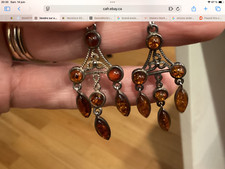 Boucle oreille ambre d'occasion  Expédié en Belgium