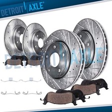 Kit de rotores e pastilhas de freio a disco perfurados dianteiros traseiros 8 peças para Volvo S40 V50 comprar usado  Enviando para Brazil