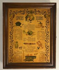 Vintage MCM 1970’s Rack de Especiarias de Madeira com Painel Frontal Decorado Sem Frascos comprar usado  Enviando para Brazil