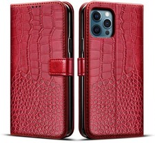 Étui Portefeuille Cuir Rouge iPhone SE 2020 – Coque Rabat avec Fentes Cartes na sprzedaż  Wysyłka do Poland