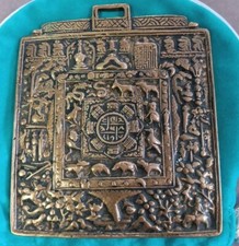 Pingente amuleto antigo do Himalaia nepalês tibetano baixo zodíaco dharma talismã comprar usado  Enviando para Brazil