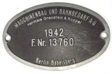 Riginal lokschild fabrikschild gebraucht kaufen  Warburg