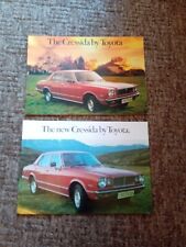 Folletos de venta de autos Toyota Cressida Reino Unido x2 con fecha '78 y '79 usado  segunda mano  Embacar hacia Mexico