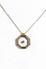 Colar amuleto hexágono feminino L Atelier Nawbar ouro amarelo 9k diamante branco comprar usado  Enviando para Brazil