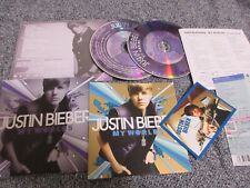 JUSTIN BIEBER / my worlds deluxe edition /JAPAN LTD CD&DVD OBI sticker CARD comprar usado  Enviando para Brazil