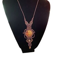 Collier sautoir macramé d'occasion  Pomarez