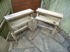 Vintage wooden trestle for sale  HORSHAM