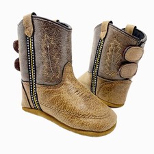 Botas de caubói ocidentais masculinas infantis marrom Old West botas macias tamanho 4 comprar usado  Enviando para Brazil