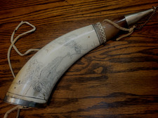 Vtg scrimshaw powder for sale  Toledo