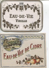 Lot etiquettes eau d'occasion  Frénouville