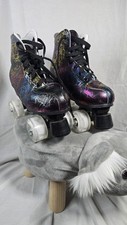 Patins de patins Light Up Wheels grafite couro cano alto feminino tamanho 38 sem caixa comprar usado  Enviando para Brazil