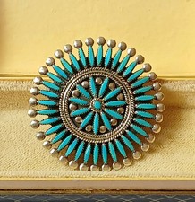 Zuni needlepoint brosche gebraucht kaufen  Berlin