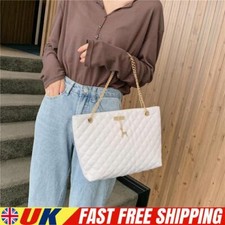 Bolsa de mão feminina de couro da moda bolsa de compras grande alça superior (branca) comprar usado  Enviando para Brazil