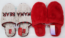 Chinelos femininos Emily Puff Scuff XL 11-12 estrelas acima MAMA BEAR & vermelho novo com etiquetas comprar usado  Enviando para Brazil