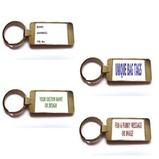TAG DE BAGAGEM PERSONALIZADA BOLSA ESCOLAR LANCHEIRA MALA ETIQUETA CHAVEIRO CHAVEIRO CORRENTE, usado comprar usado  Enviando para Brazil
