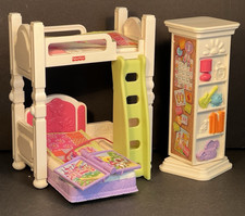 Beliches e prateleiras rotativas Fisher Price Loving Family casa de bonecas quarto infantil, usado comprar usado  Enviando para Brazil