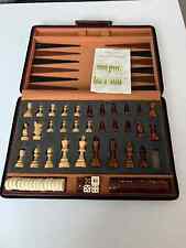 Vintage leather backgammon for sale  SOUTHALL