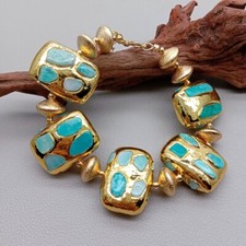 Pulsera Amazonita Verde Natural Rectángulo Cuentas Joyería Regalo segunda mano  Embacar hacia Mexico