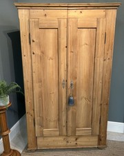 Antique pine wardrobe for sale  CASTLE CARY