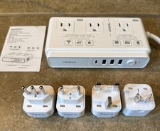 Conversor de tensão 220V para 110V, adaptador de viagem universal com 4 portas USB comprar usado  Enviando para Brazil
