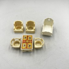 Berço de cadeiras de mesa vintage Fisher Price Little People móveis brancos raros 6 peças comprar usado Berço de cadeiras de mesa vintage Fisher Price Little People móveis brancos raros 6 peças comprar usado  Enviando para Brazil