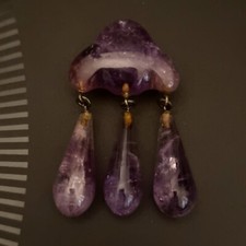 Ancienne broche améthyste d'occasion  Saint-Cloud