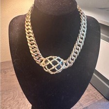 COLAR CABOCHÃO DE PASSARELA AVANT GARDE MONET PRETO ENJAULADO OVO, usado comprar usado  Enviando para Brazil