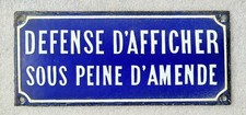 Rare plaque émaillée d'occasion  Cesson