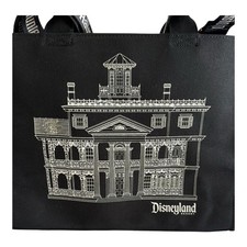 Bolsa tote de lona Disney Parks Disneyland The Haunted Mansion preta nova com etiquetas 2025 comprar usado  Enviando para Brazil