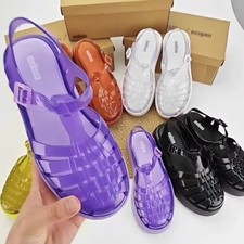 Sandálias femininas Melissa tecido geléia praia limpa plataforma sapatos romanos Baotou - comprar usado  Enviando para Brazil
