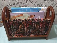 Painéis de cortina florais vintage anos 80 madeira maciça coração rack tecido babado comprar usado  Enviando para Brazil