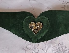 Usado, CINTO DE COURO VINTAGE AUTÊNTICO TRACHTEN DIRNDL OKTOBERFEST CORAÇÃO TIROL VELUDO comprar usado  Enviando para Brazil