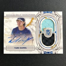 2024 Topps Royalty Tênis Regalia Relíquia Assinaturas Taro Daniel 25/25 Azul Auto comprar usado  Enviando para Brazil