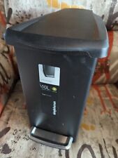 simplehuman® Mini lata de lixo fina de plástico 10 litros 2,6 gal step-on preta comprar usado  Enviando para Brazil