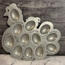 1976 YORK METAL ESTANHO OVOS DESVIADOS FAZENDA GALINHA GALINHA PRATO DE PÁSCOA VINTAGE comprar usado  Enviando para Brazil