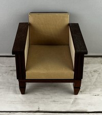 Poltrona vintage casa de bonecas miniatura art déco madeira creme, usado comprar usado  Enviando para Brazil